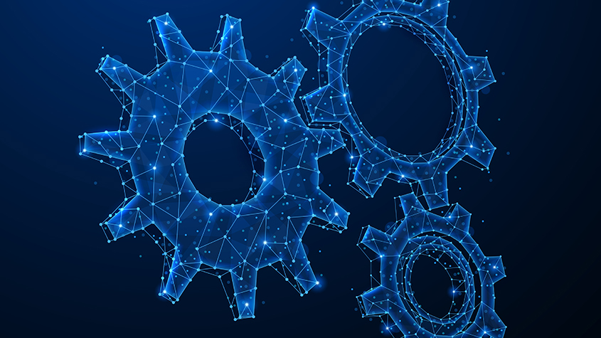 Gears in the form of a starry sky